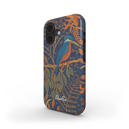 Kingfisher Art Nouveau – MagSafe Tough Phone Case | Elissa Rua