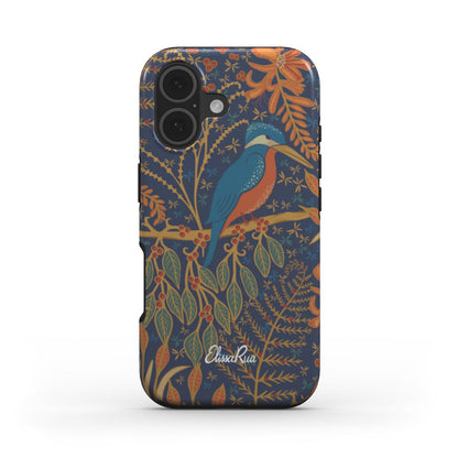 Kingfisher Art Nouveau – MagSafe Tough Phone Case | Elissa Rua