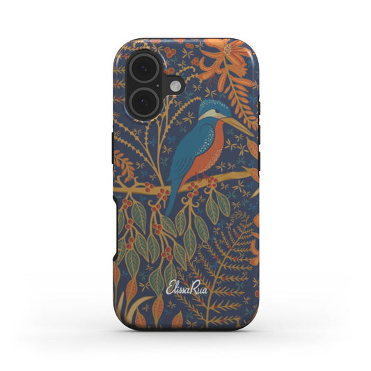 Kingfisher Art Nouveau – MagSafe Tough Phone Case | Elissa Rua