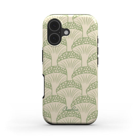 Sage Green Mushroom – MagSafe Tough Phone Case | Elissa Rua