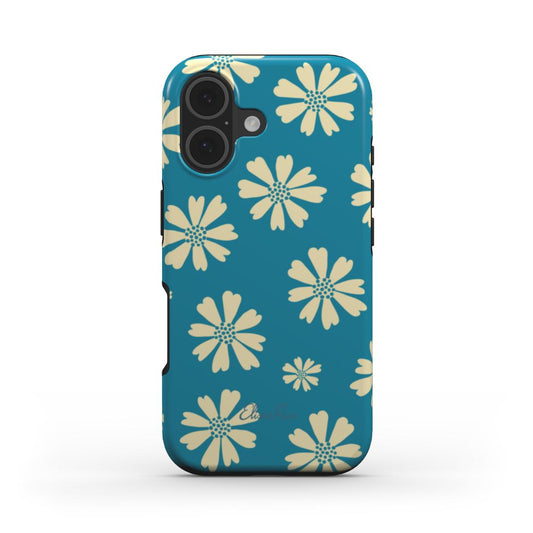 Blue Daisy Floral – MagSafe Tough Phone Case | Elissa Rua