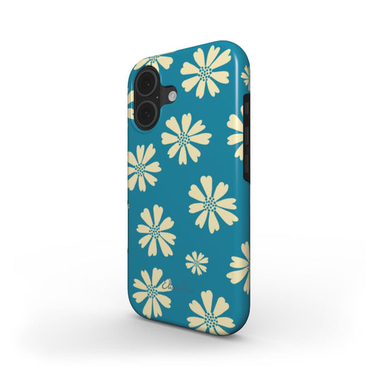Blue Daisy Floral – MagSafe Tough Phone Case | Elissa Rua