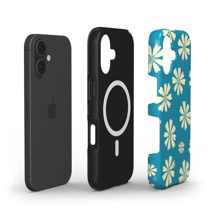 Blue Daisy Floral – MagSafe Tough Phone Case | Elissa Rua