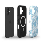 Coque de téléphone renforcée MagSafe – Motif botanique mûre bleue | Elissa Rua