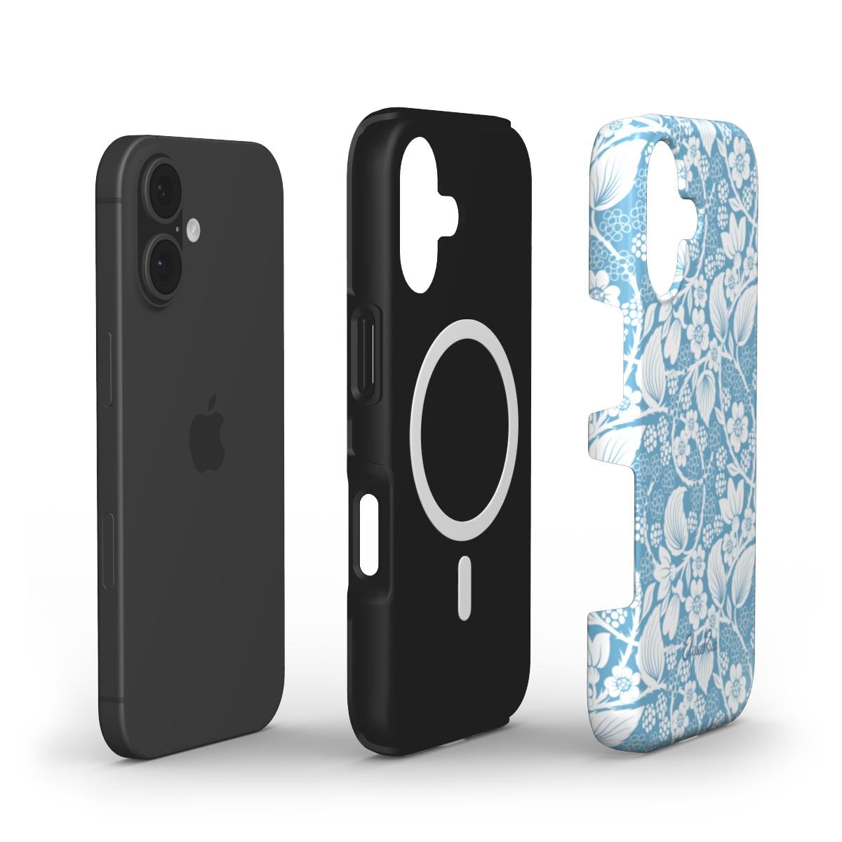 Blue Blackberry Botanical – MagSafe Tough Phone Case | Elissa Rua