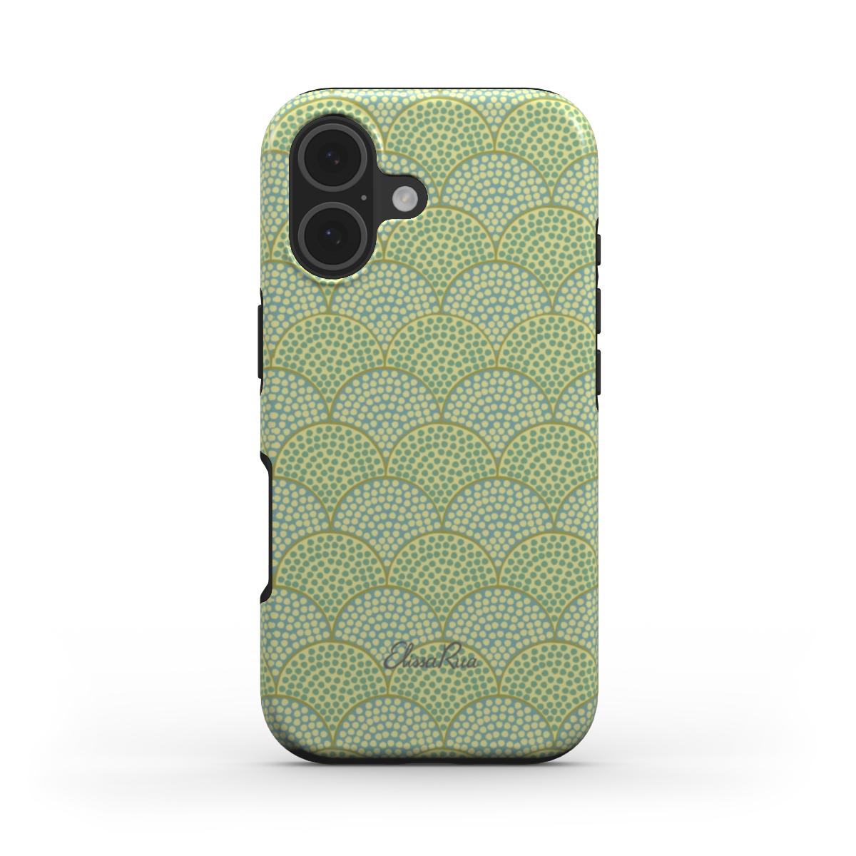 Art Deco Green Scallop – MagSafe Tough Phone Case | Elissa Rua