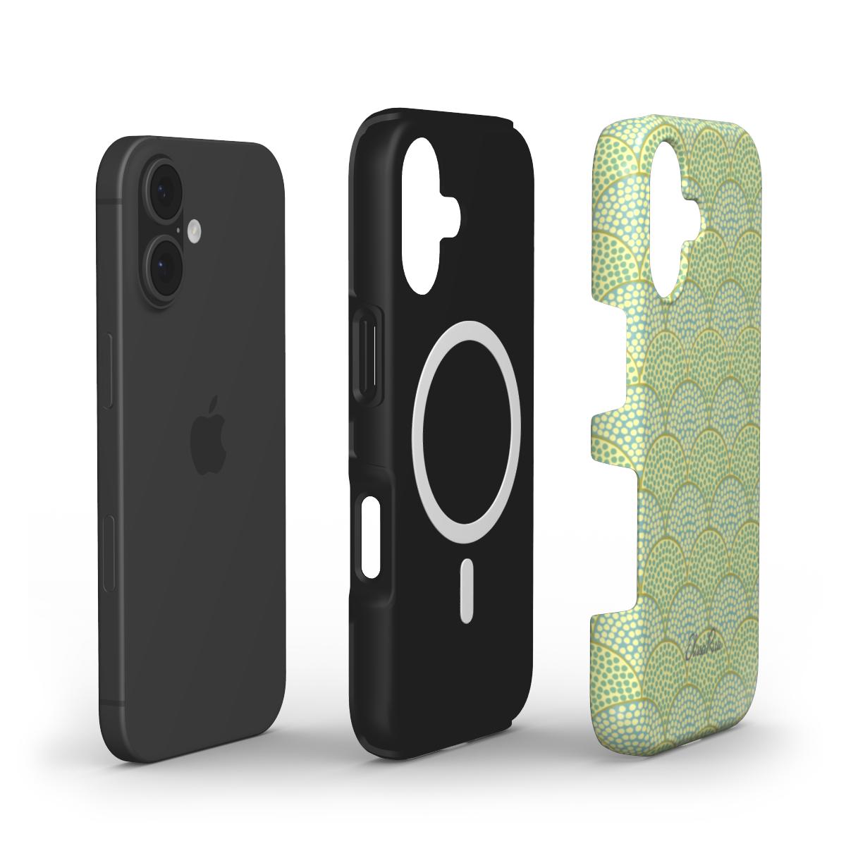 Art Deco Green Scallop – MagSafe Tough Phone Case | Elissa Rua