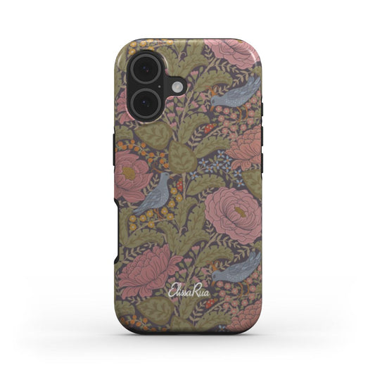 Peonies & Birds – MagSafe Tough Phone Case | Elissa Rua