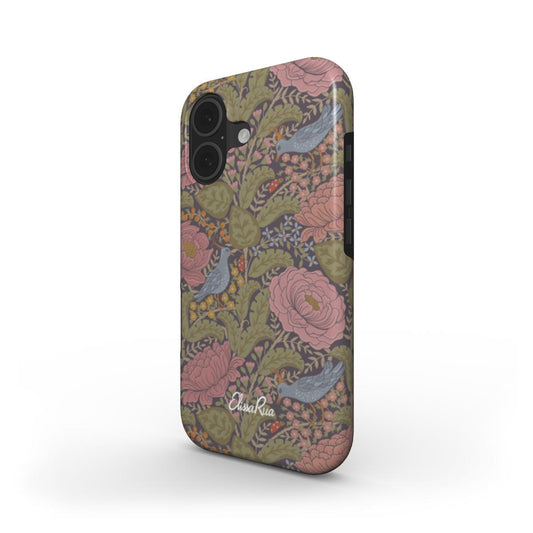 Peonies & Birds – MagSafe Tough Phone Case | Elissa Rua