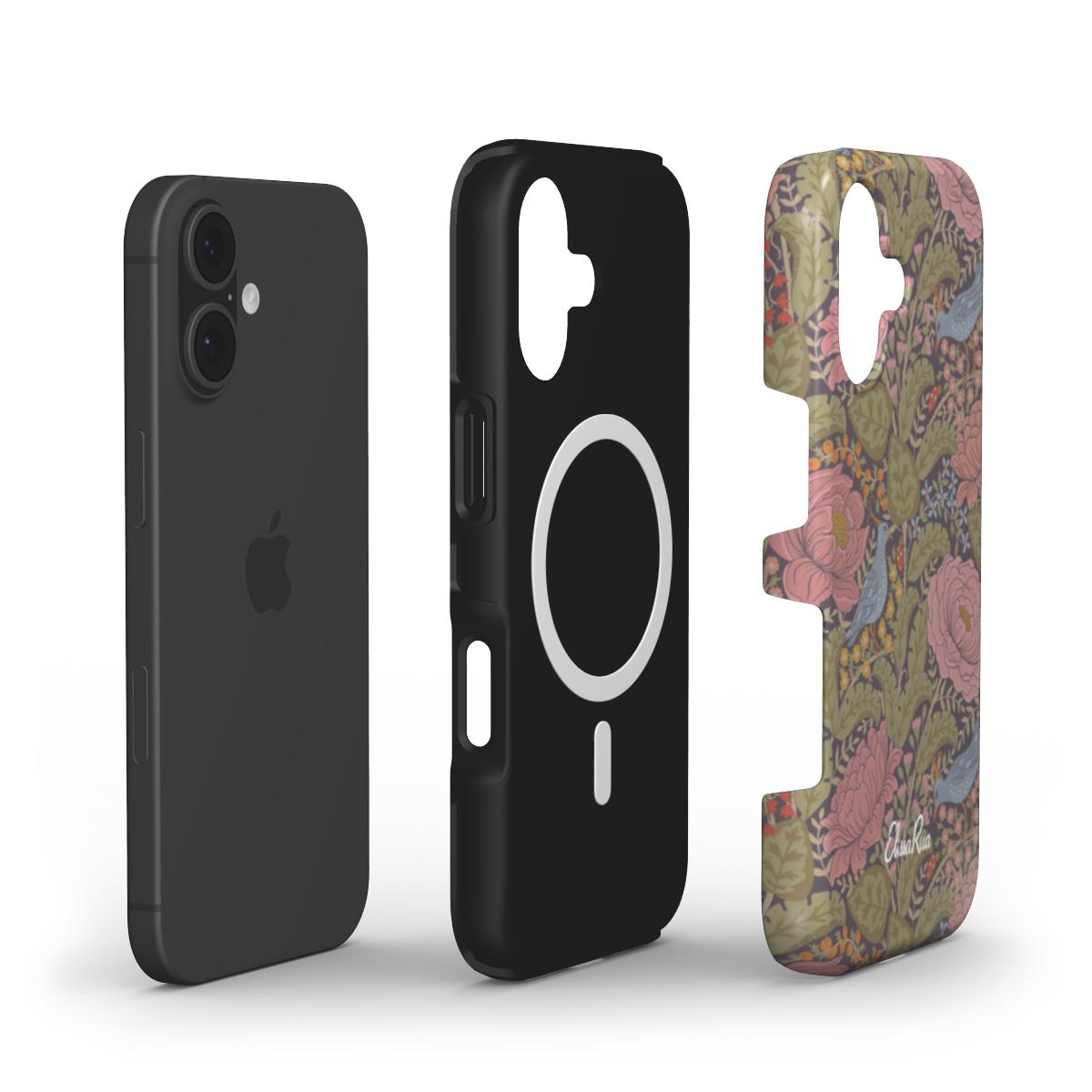 Peonies & Birds – MagSafe Tough Phone Case | Elissa Rua