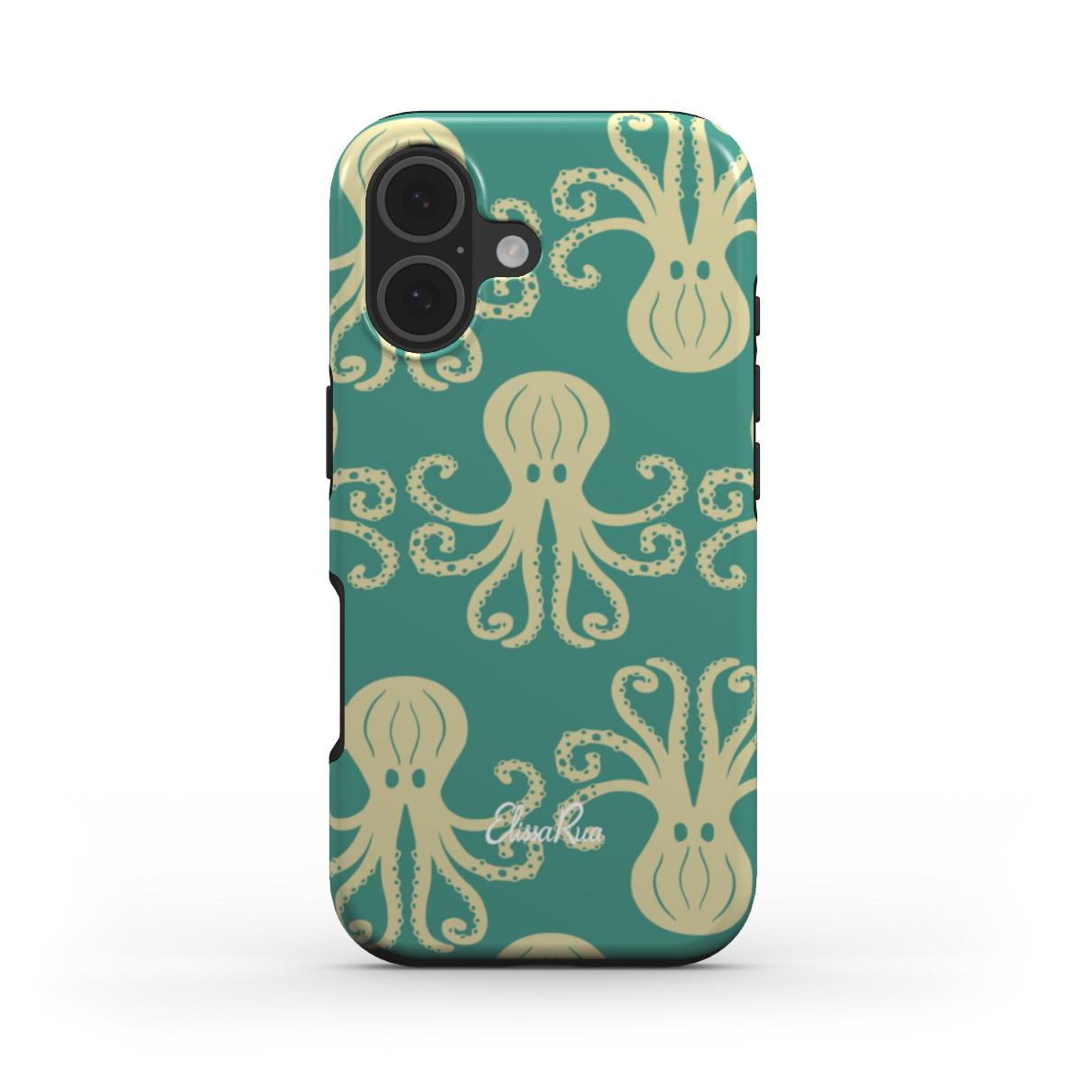 Octopus Teal – MagSafe Tough Phone Case | Elissa Rua