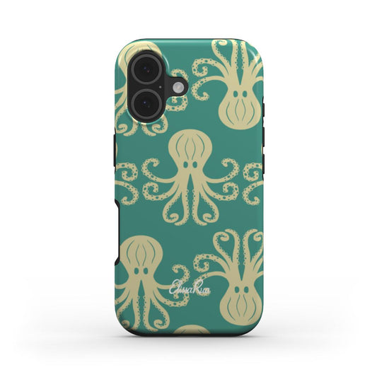 Octopus Teal – MagSafe Tough Phone Case | Elissa Rua