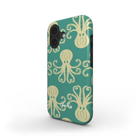 Octopus Teal – MagSafe Tough Phone Case | Elissa Rua