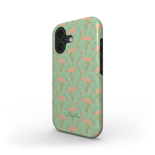 Pink Flamingo Abstract – MagSafe Tough Phone Case | Elissa Rua