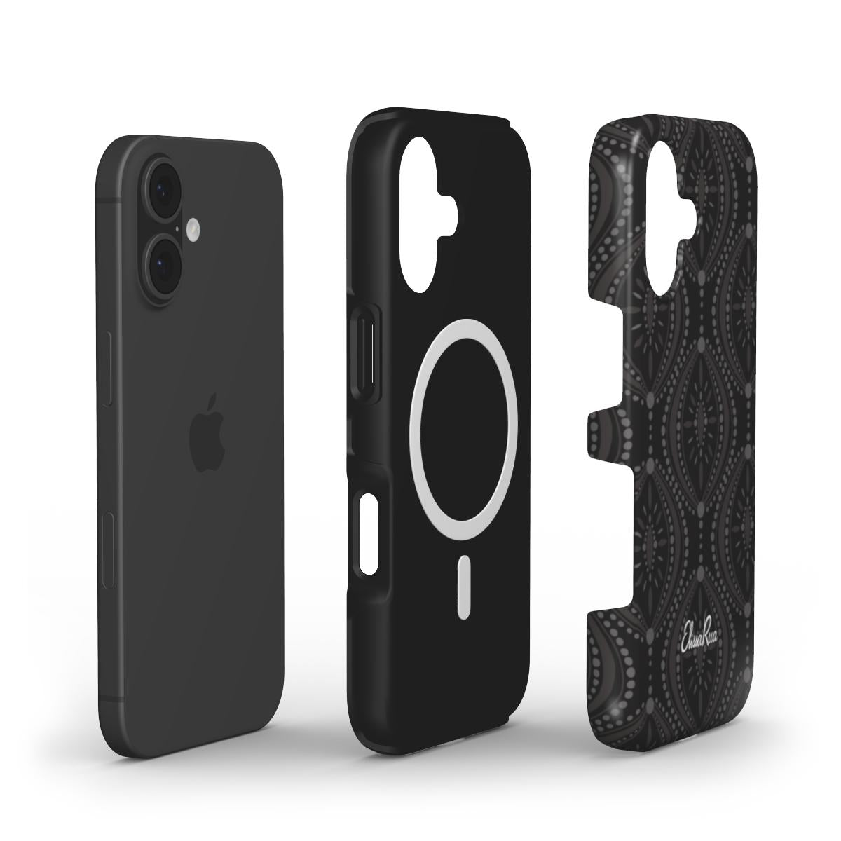 Black Geometric – MagSafe Tough Phone Case | Elissa Rua