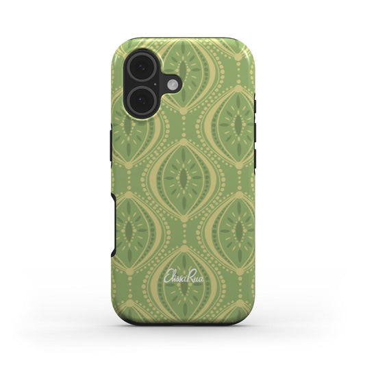 Green Boho Geometric – MagSafe Tough Phone Case | Elissa Rua