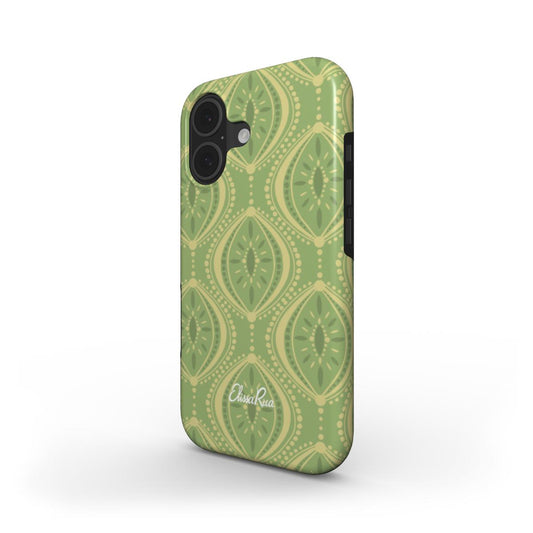 Green Boho Geometric – MagSafe Tough Phone Case | Elissa Rua