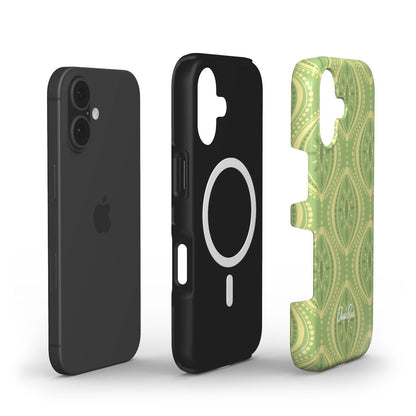 Green Boho Geometric – MagSafe Tough Phone Case | Elissa Rua