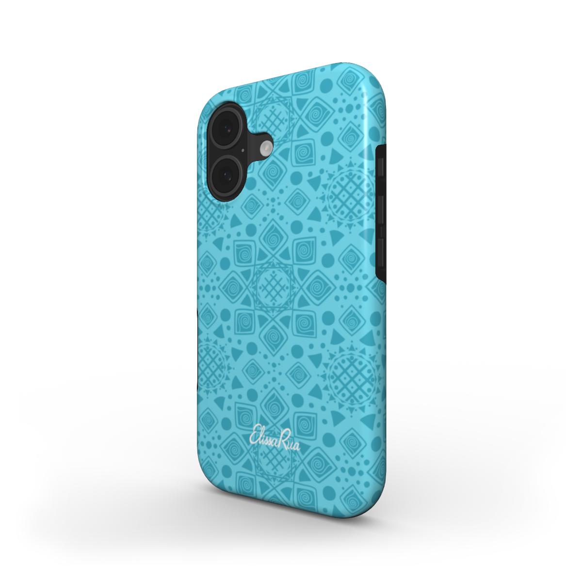 Cyan Mandala – MagSafe Tough Phone Case | Elissa Rua