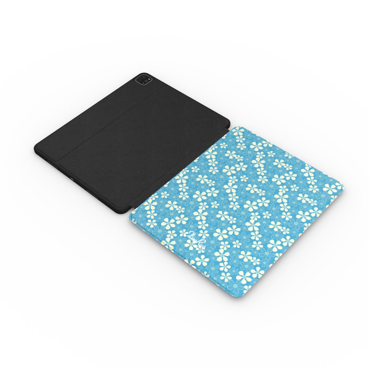 Modern Abstract Blue Floral – Apple iPad Case | Elissa Rua