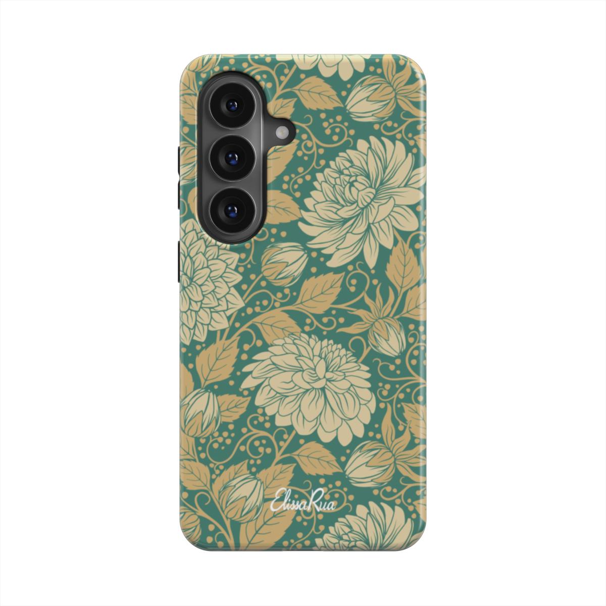 Vintage Dahlia Floral – Magnetic Tough Phone Case | Elissa Rua