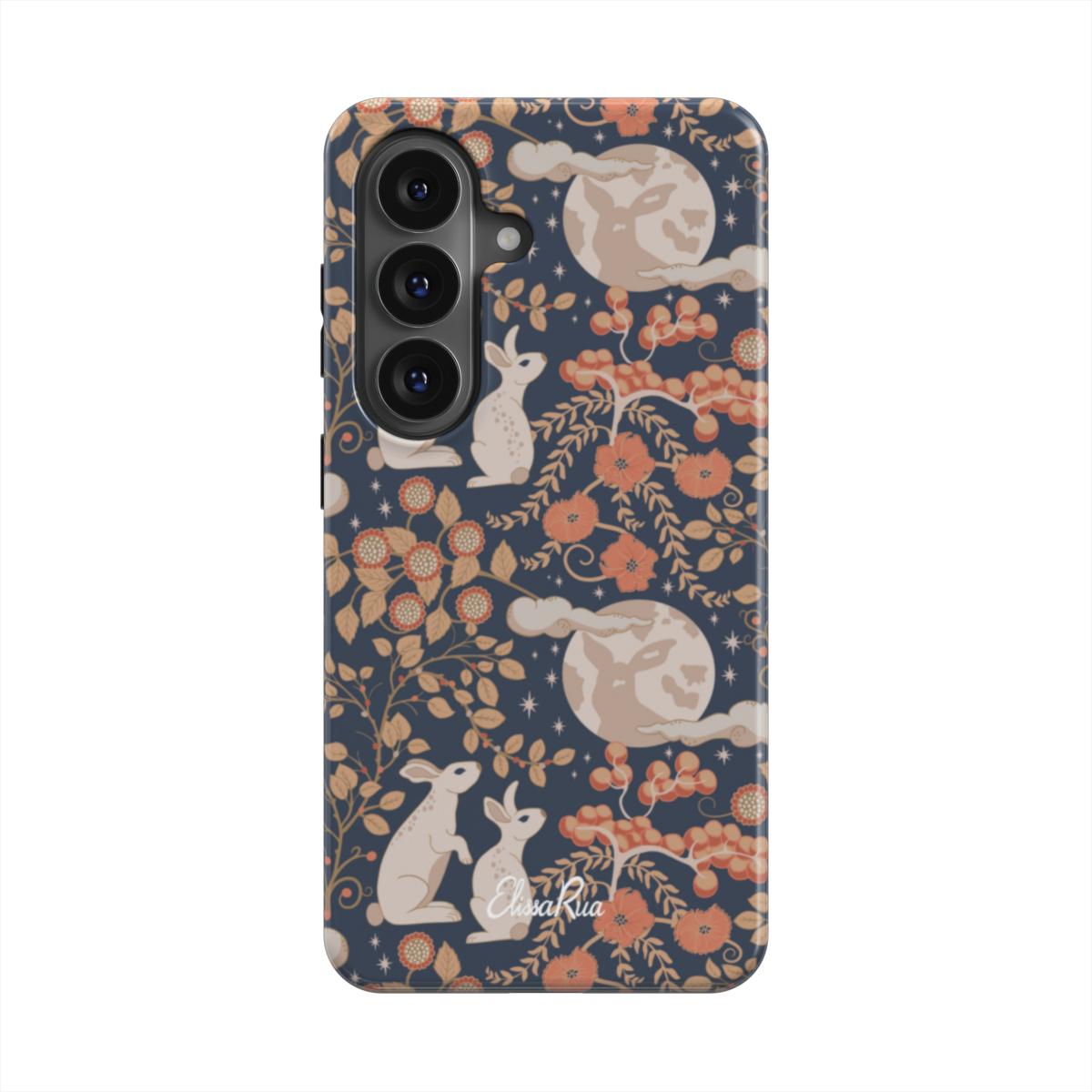Bunny & the Moon – Magnetic Tough Phone Case | Elissa Rua