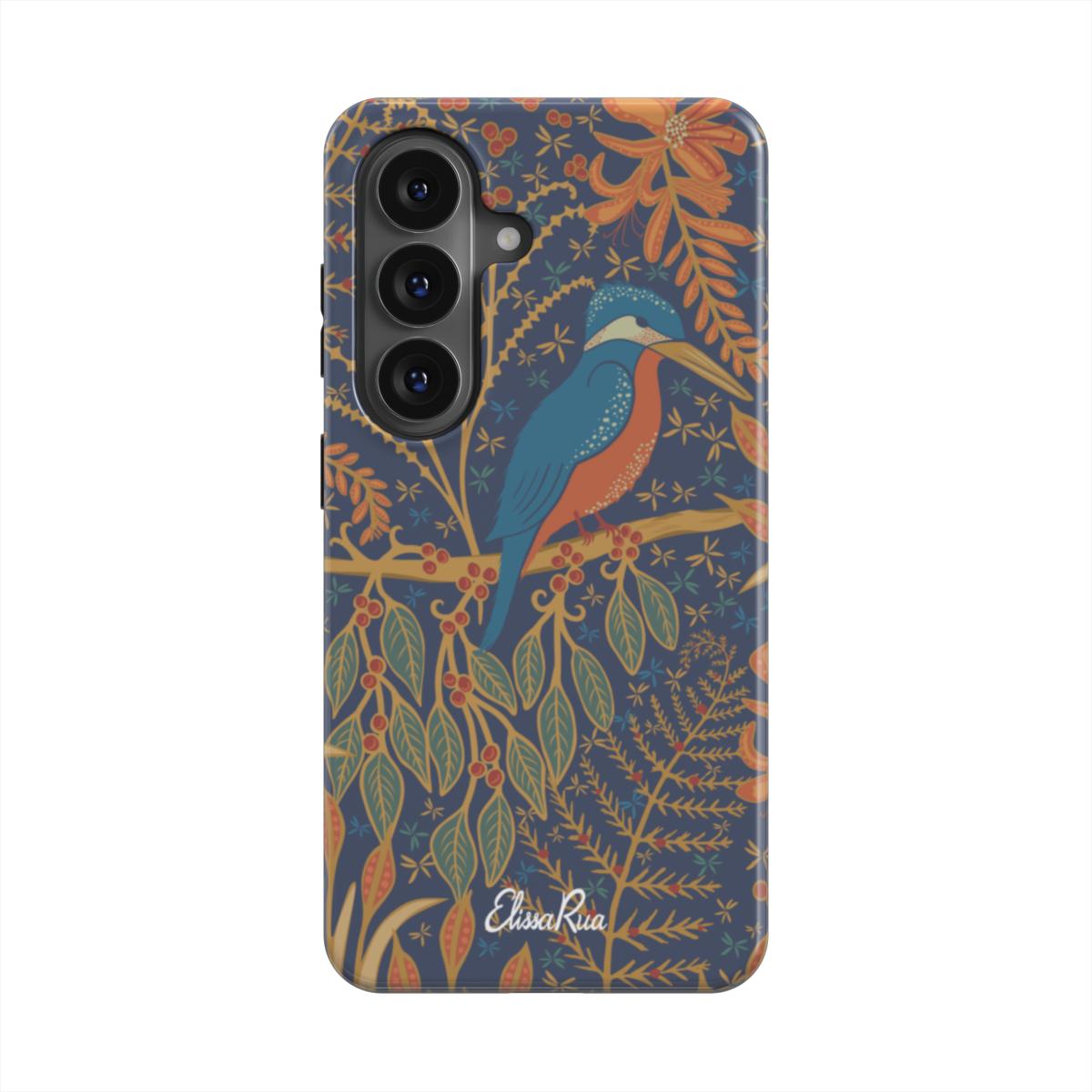 Kingfisher Art Nouveau – Magnetic Tough Phone Case | Elissa Rua