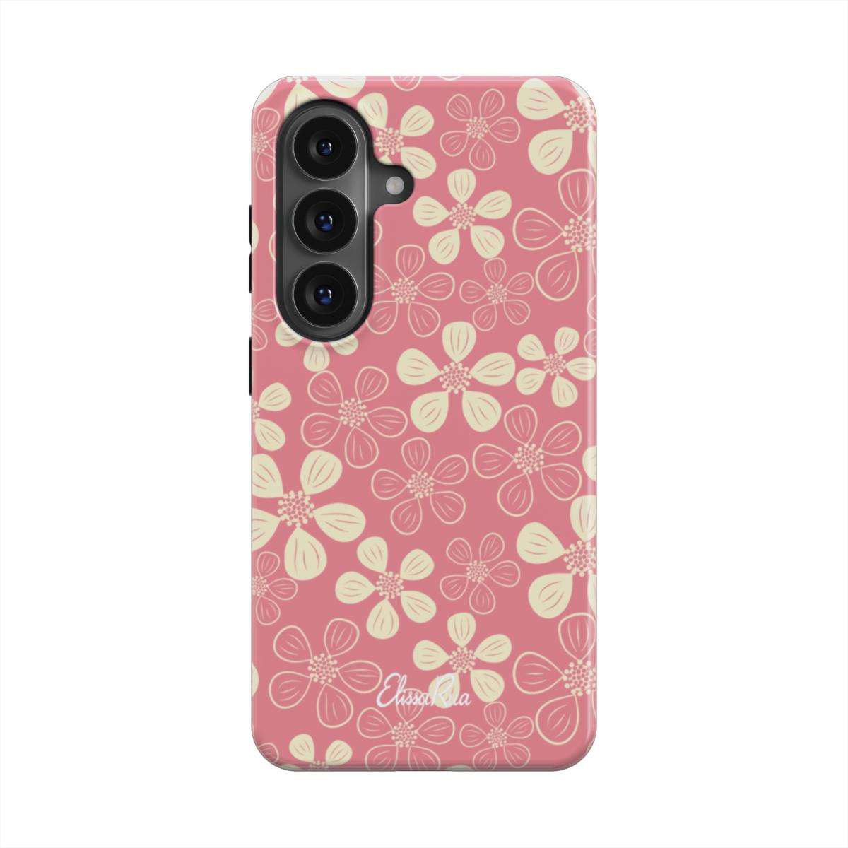 Pink Floral Abstract – Magnetic Tough Phone Case | Elissa Rua