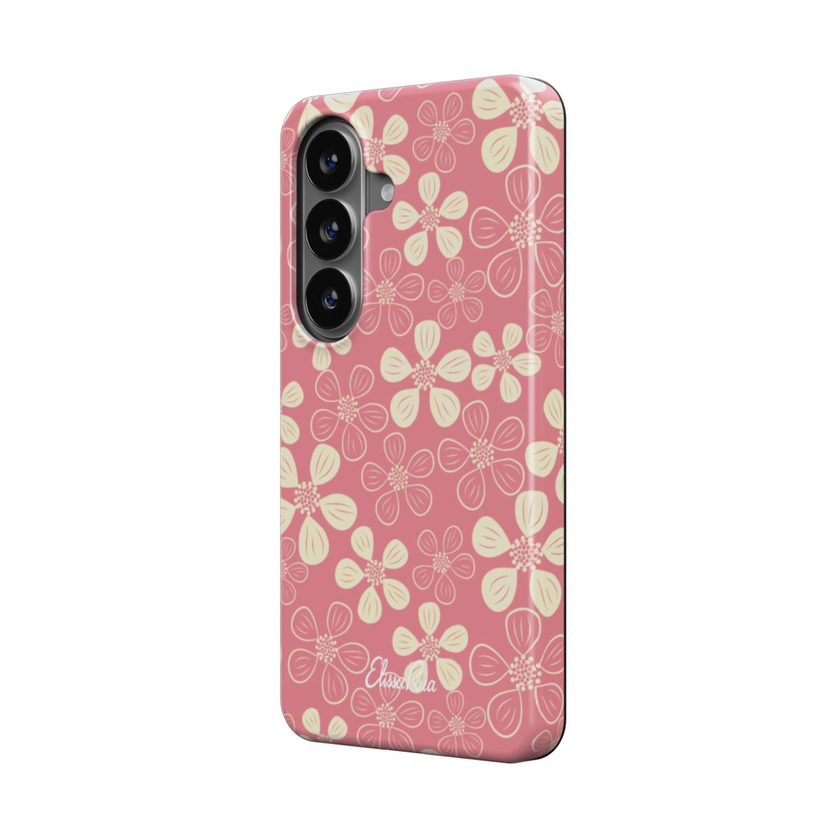 Pink Floral Abstract – Magnetic Tough Phone Case | Elissa Rua