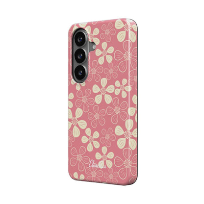 Pink Floral Abstract – Magnetic Tough Phone Case | Elissa Rua