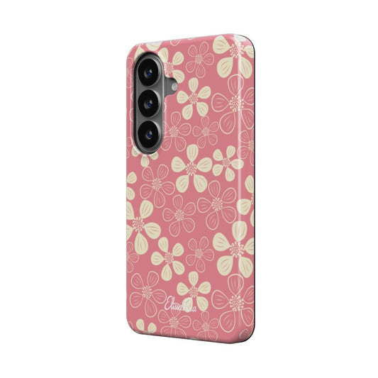 Pink Floral Abstract – Magnetic Tough Phone Case | Elissa Rua