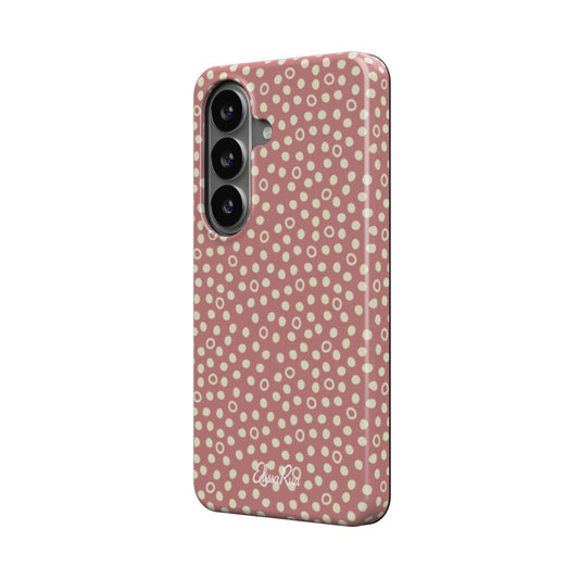 Dusty Rose Polka Dot – Magnetic Tough Phone Case | Elissa Rua