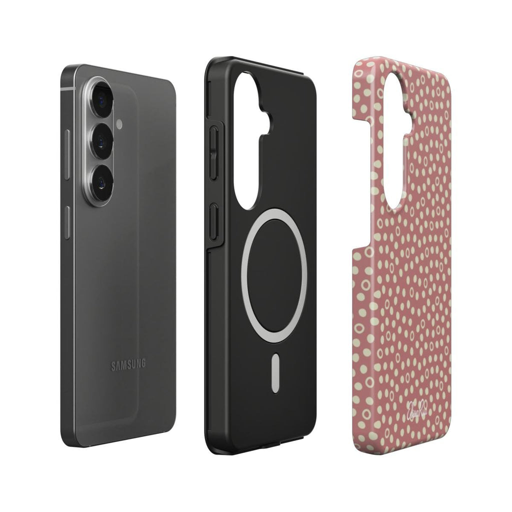 Dusty Rose Polka Dot – Magnetic Tough Phone Case | Elissa Rua