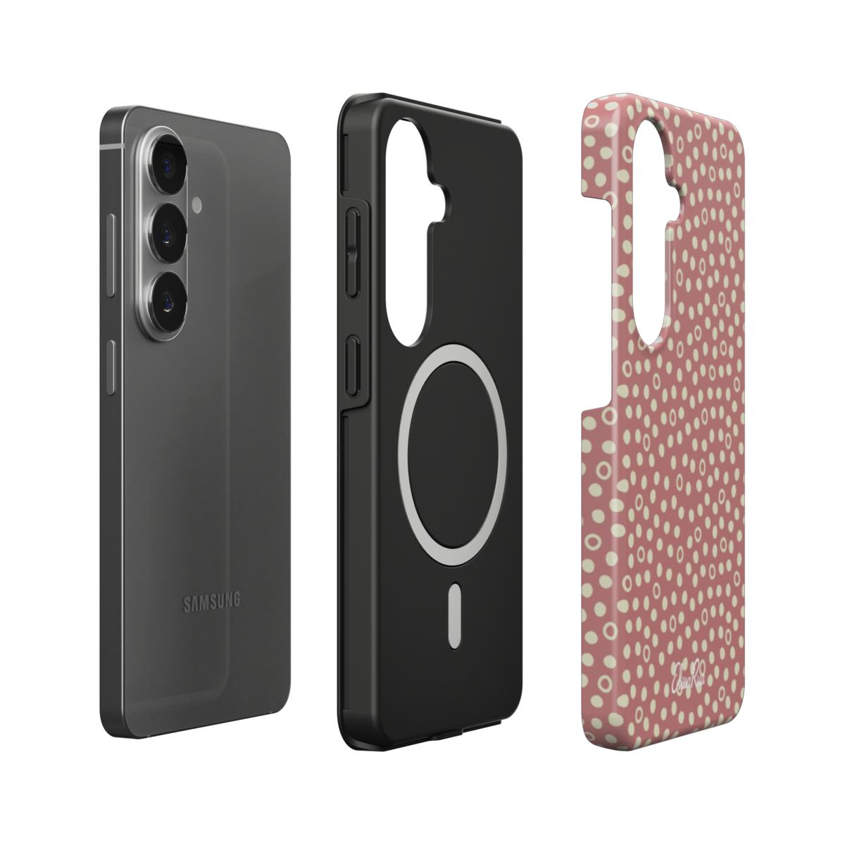 Dusty Rose Polka Dot – Magnetic Tough Phone Case | Elissa Rua