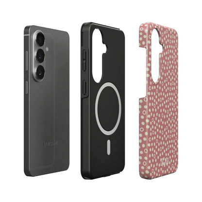 Dusty Rose Polka Dot – Magnetic Tough Phone Case | Elissa Rua