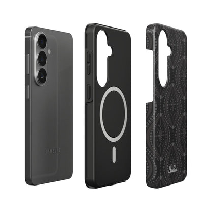 Black Geometric – Magnetic Tough Phone Case | Elissa Rua
