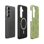 Green Boho Geometric – Magnetic Tough Phone Case | Elissa Rua
