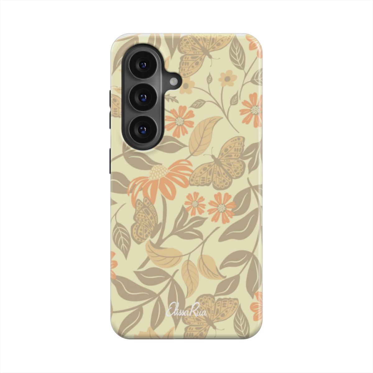 Butterfly & Floral - Magnetic Tough Phone Case | Elissa Rua