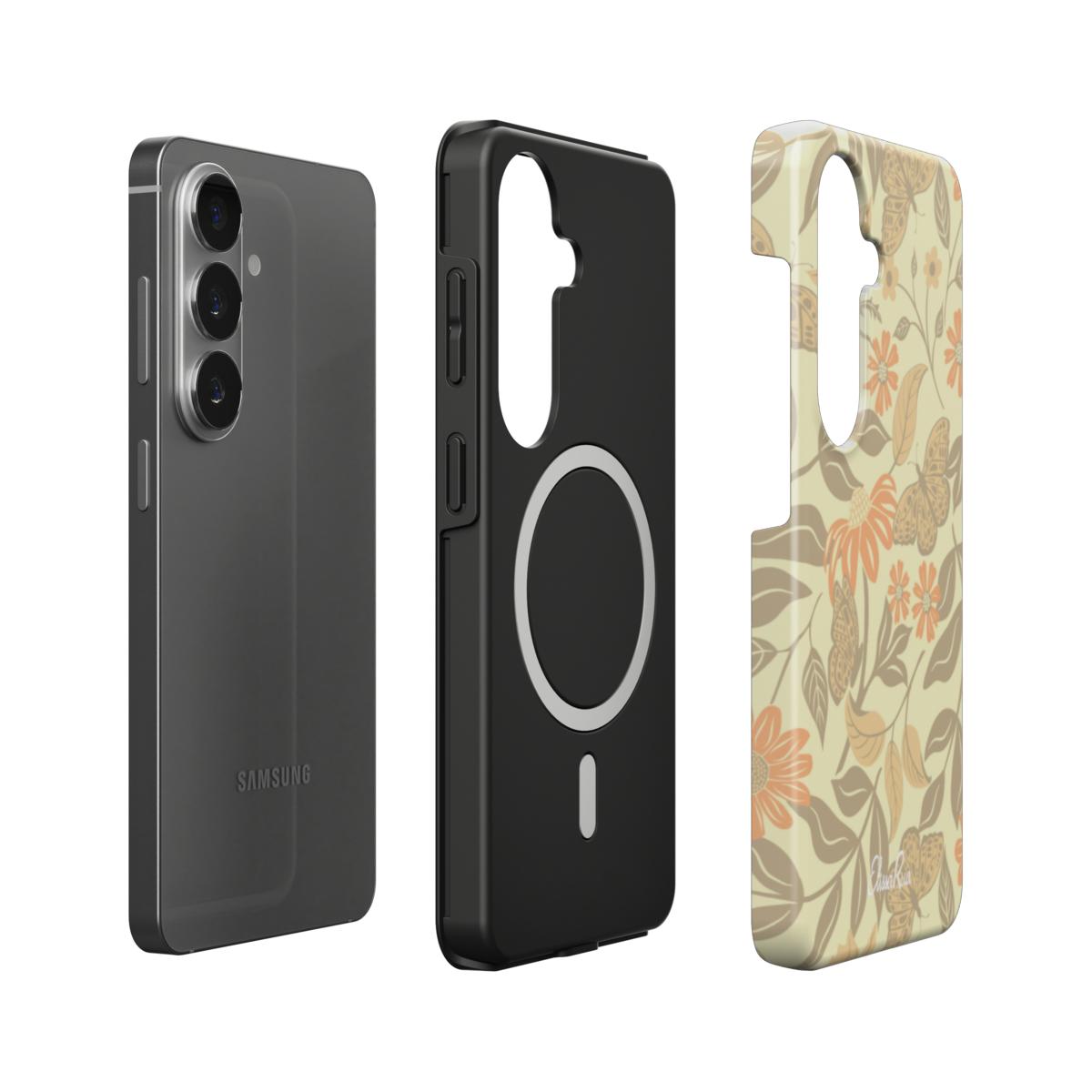 Butterfly & Floral - Magnetic Tough Phone Case | Elissa Rua