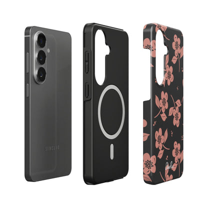 Midnight Blossom – Magnetic Tough Phone Case | Dark Pattern