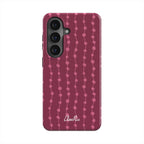 Cherry & Pink Stripe – Magnetic Tough Phone Case | Elissa Rua
