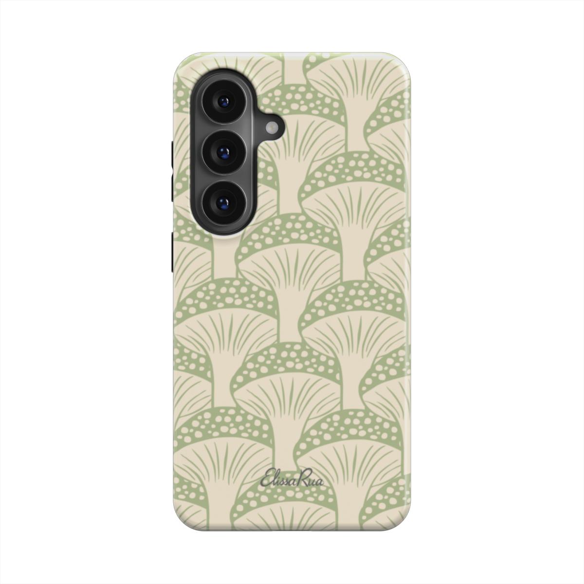 Sage Green Mushroom – Magnetic Tough Phone Case | Elissa Rua