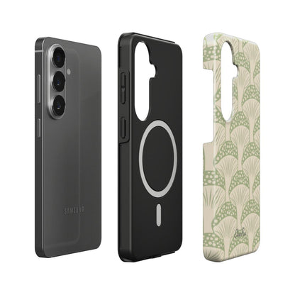 Sage Green Mushroom – Magnetic Tough Phone Case | Elissa Rua