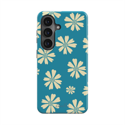 Blue Daisy Floral – Magnetic Tough Phone Case | Elissa Rua