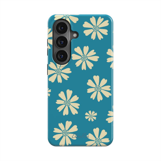 Blue Daisy Floral – Magnetic Tough Phone Case | Elissa Rua