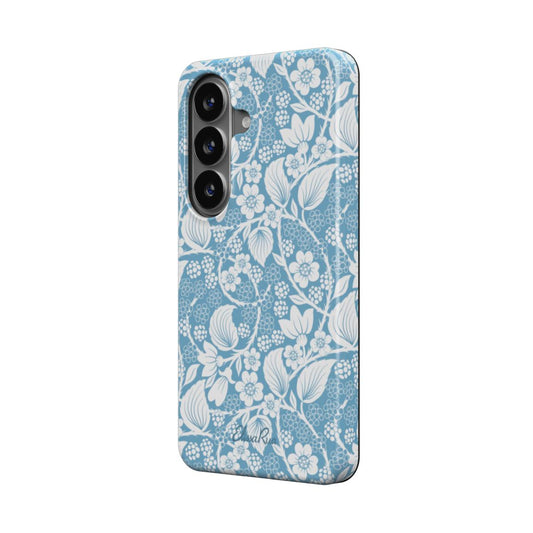 Blue Blackberry Botanical – Magnetic Tough Phone Case | Elissa Rua