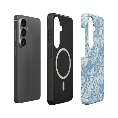 Blue Blackberry Botanical – Magnetic Tough Phone Case | Elissa Rua