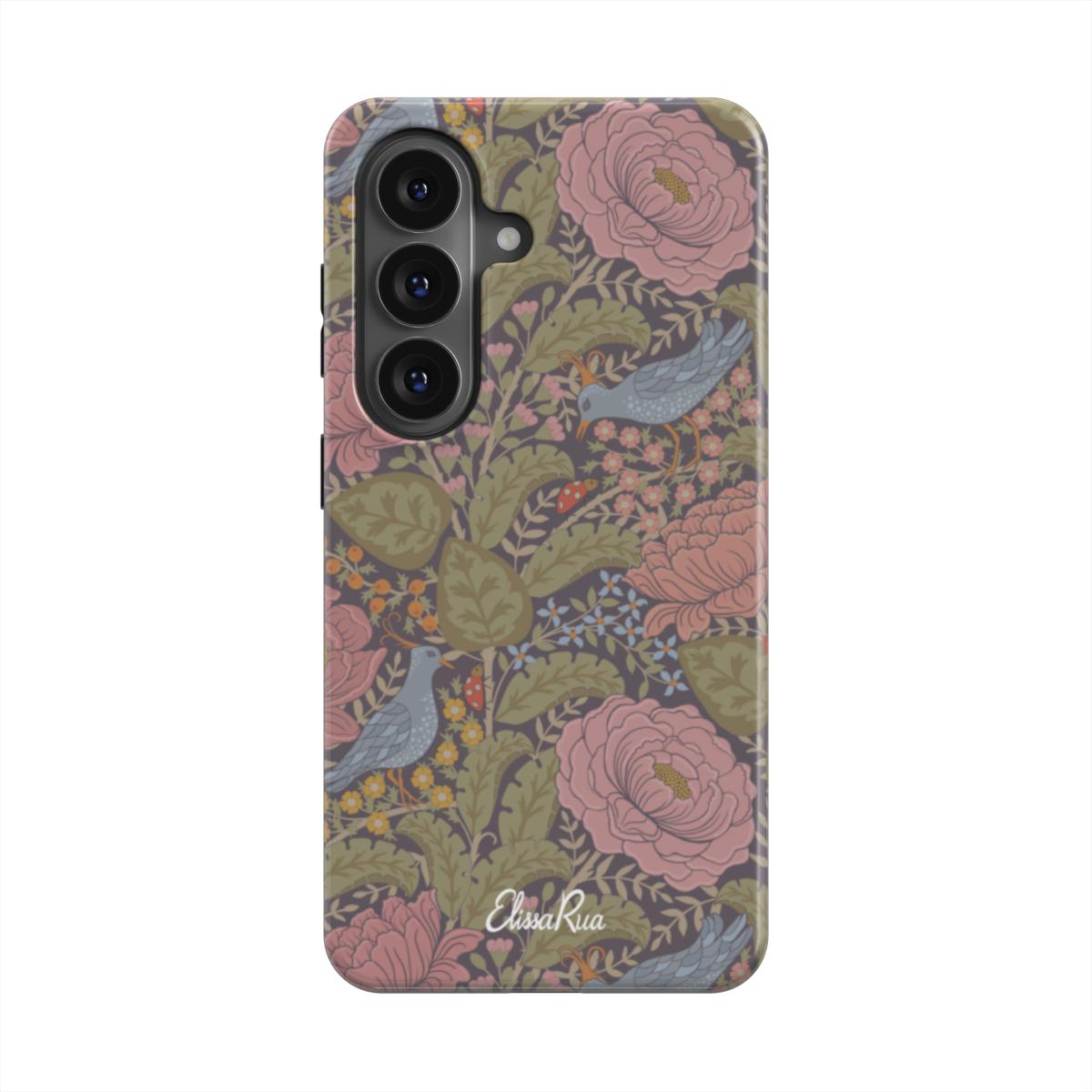 Peonies & Birds – Magnetic Tough Phone Case | Elissa Rua