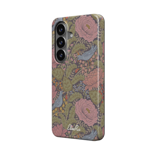 Peonies & Birds – Magnetic Tough Phone Case | Elissa Rua