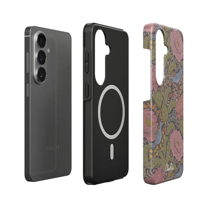 Peonies & Birds – Magnetic Tough Phone Case | Elissa Rua